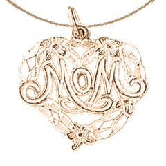 14K or 18K Gold Mom Pendant