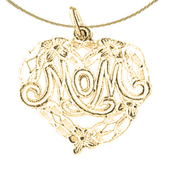 14K or 18K Gold Mom Pendant