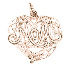14K or 18K Gold Mom Pendant