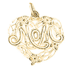 14K or 18K Gold Mom Pendant