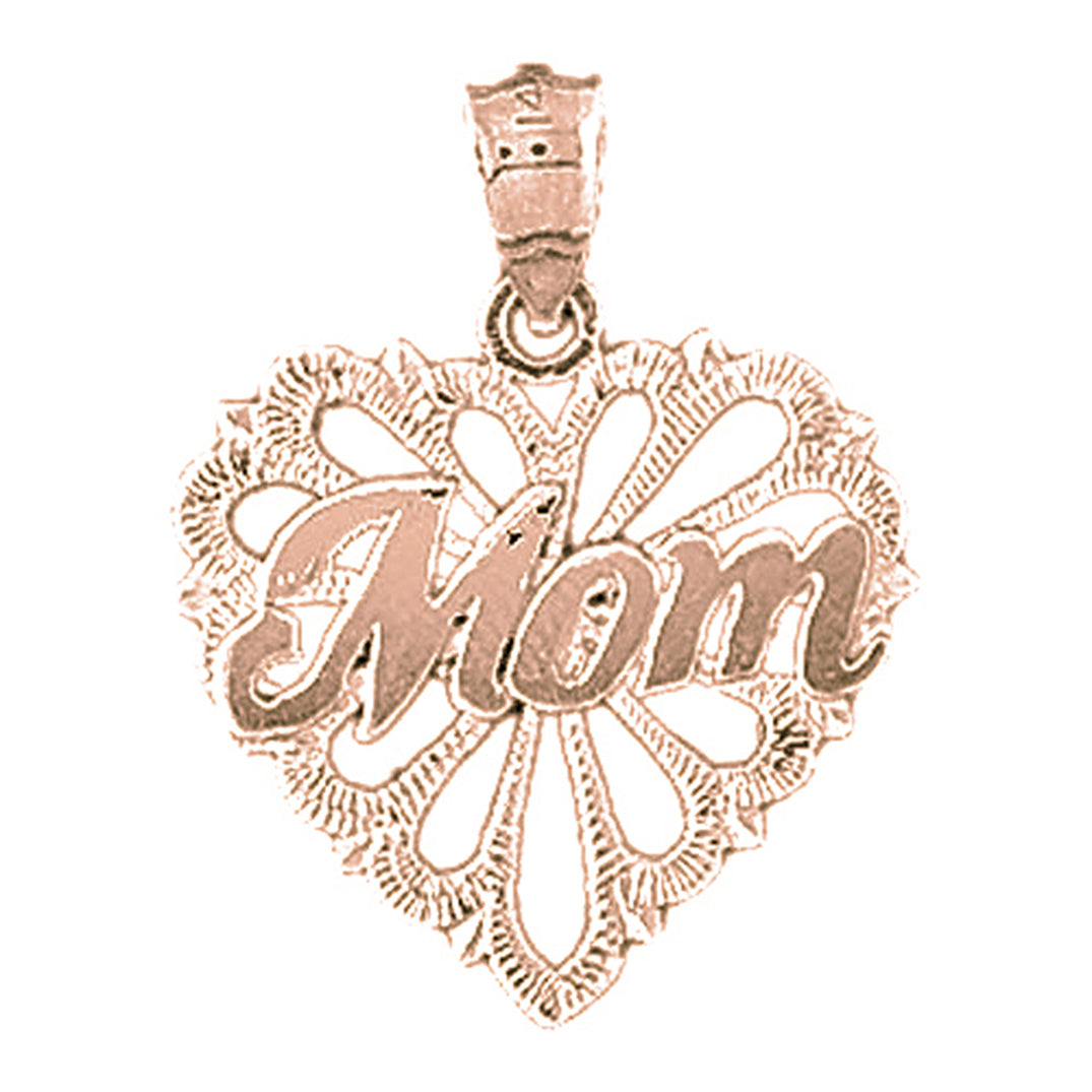 14K or 18K Gold Mom Pendant