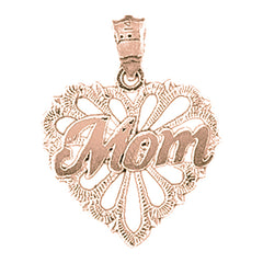 14K or 18K Gold Mom Pendant