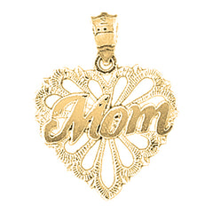 14K or 18K Gold Mom Pendant