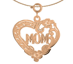 14K oder 18K Gold Mom Anhänger