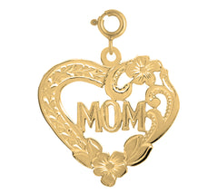 14K or 18K Gold Mom Pendant