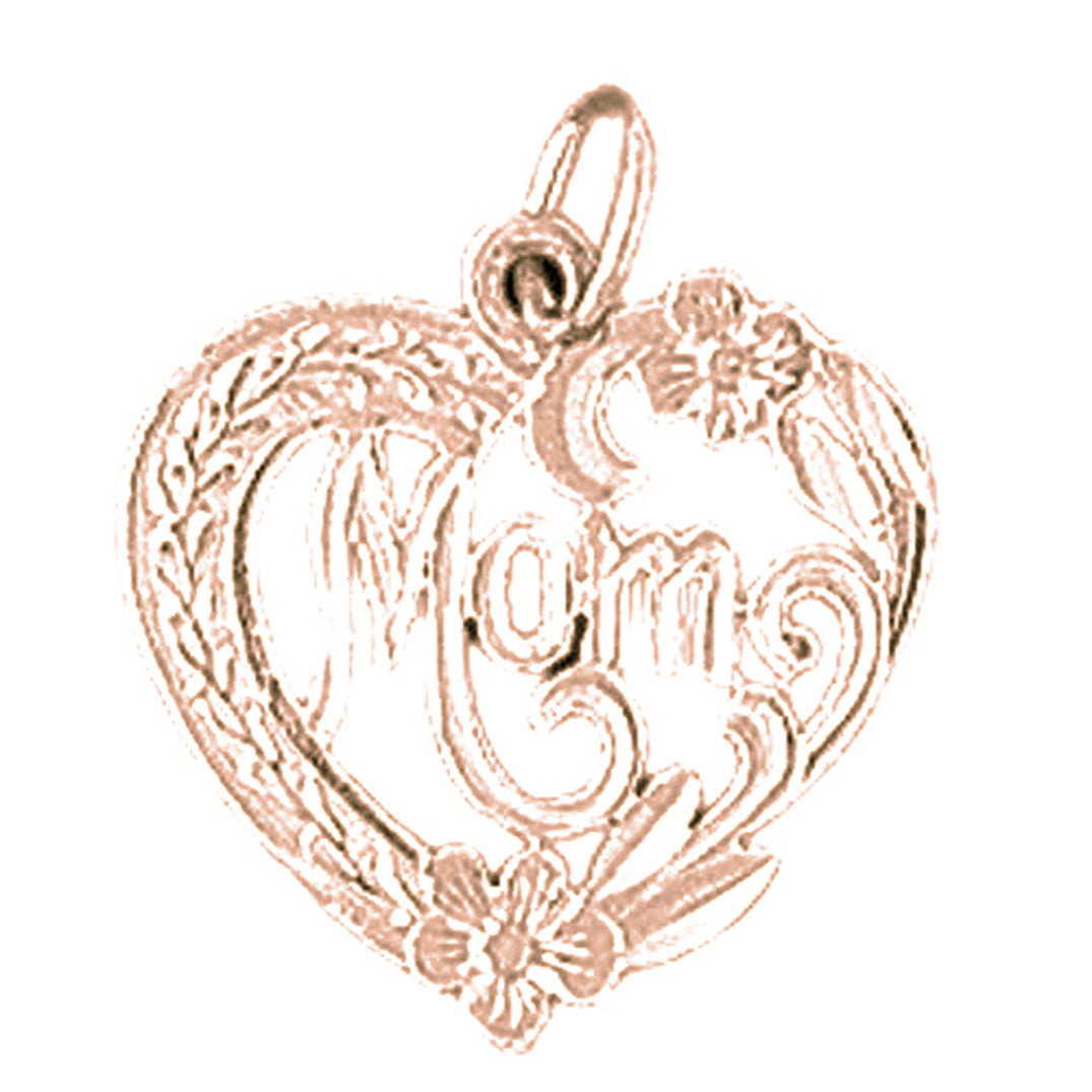 14K or 18K Gold Mom Pendant
