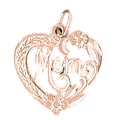 14K or 18K Gold Mom Pendant