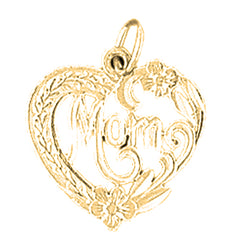 14K or 18K Gold Mom Pendant