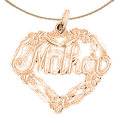 14K oder 18K Gold Mutter Anhänger