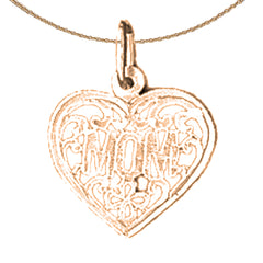 14K or 18K Gold Mom Pendant