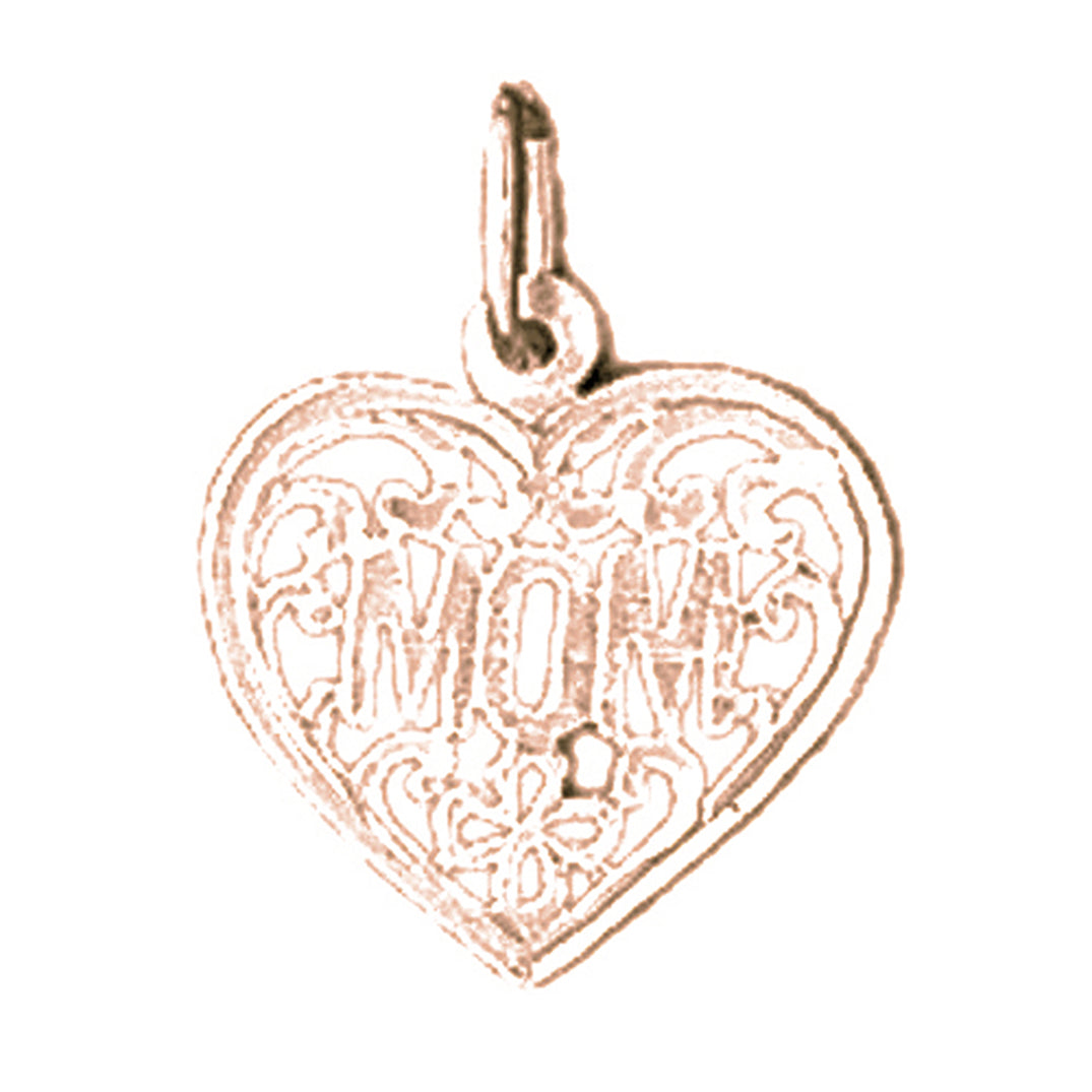 14K or 18K Gold Mom Pendant