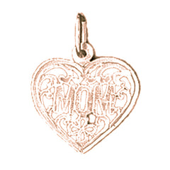 14K or 18K Gold Mom Pendant