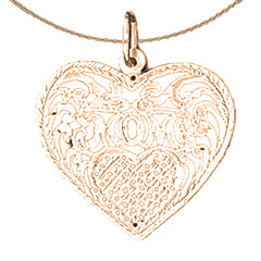 14K or 18K Gold Mom Pendant