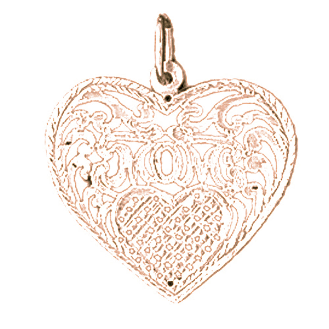 14K or 18K Gold Mom Pendant