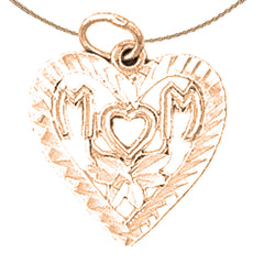 Colgante de mamá de oro de 14 quilates o 18 quilates