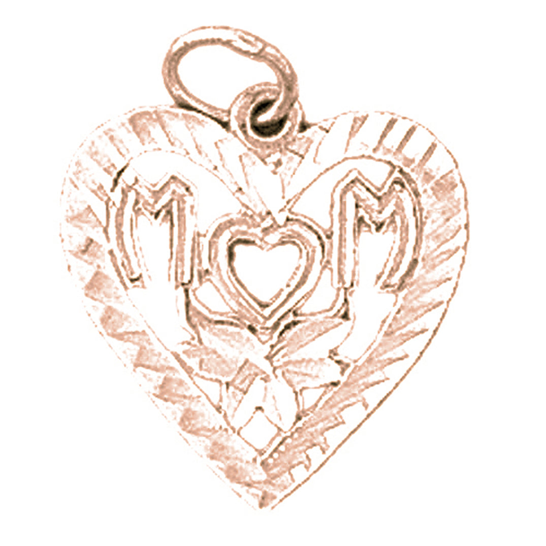 14K or 18K Gold Mom Pendant