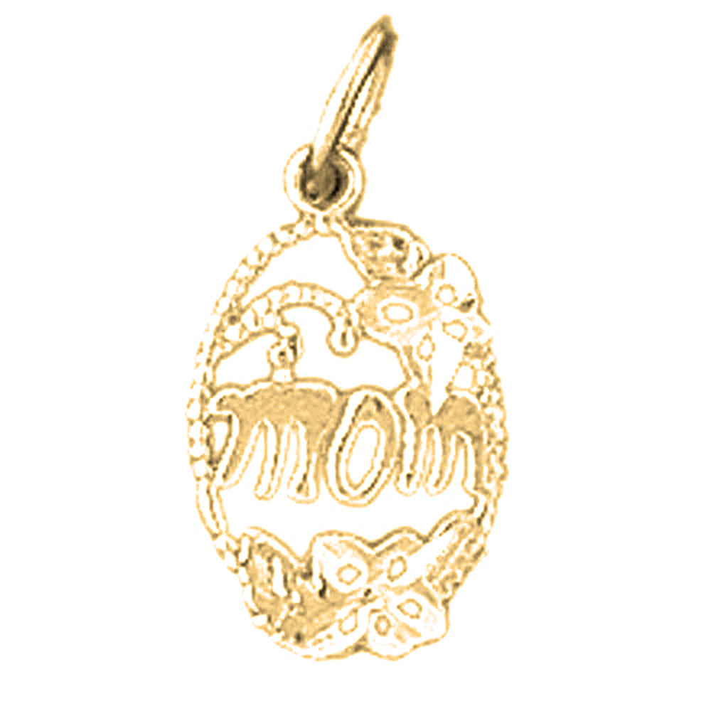 14K or 18K Gold Mom Pendant