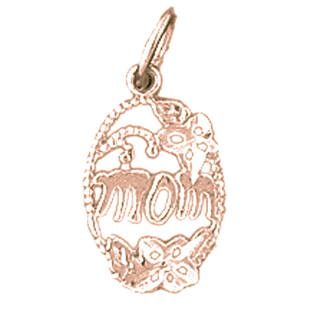 14K or 18K Gold Mom Pendant
