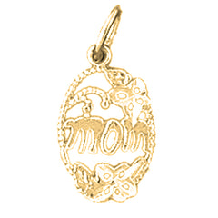 14K or 18K Gold Mom Pendant
