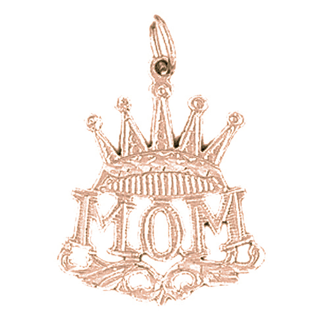 14K or 18K Gold Mom Pendant