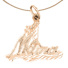 14K or 18K Gold Mama Pendant