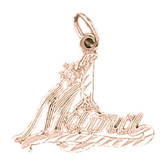 14K or 18K Gold Mama Pendant