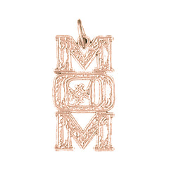 14K or 18K Gold #1 Mom Pendant