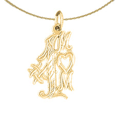 Colgante de mamá número 1 de oro de 14 quilates o 18 quilates