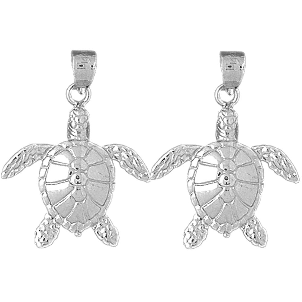 14K or 18K Gold 33mm Turtles Earrings