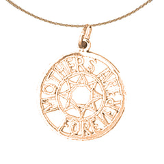 Colgante de oro de 14 quilates o 18 quilates Las madres son para siempre