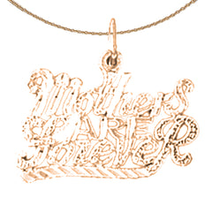 Colgante de oro de 14 quilates o 18 quilates Las madres son para siempre