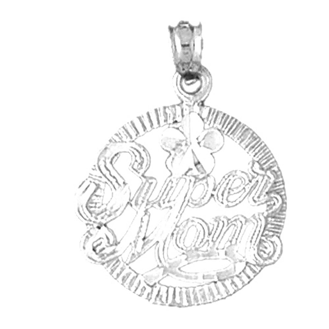 14K or 18K Gold Super Mom Pendant