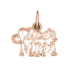 14K or 18K Gold Super Mom Pendant