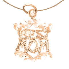 Colgante de la mejor mamá de oro de 14 quilates o 18 quilates