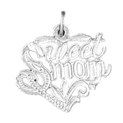 14K or 18K Gold Sweet Mom Pendant