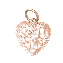 14K or 18K Gold Sweet Mom Pendant
