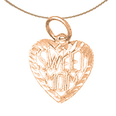 14K or 18K Gold Sweet Mom Pendant