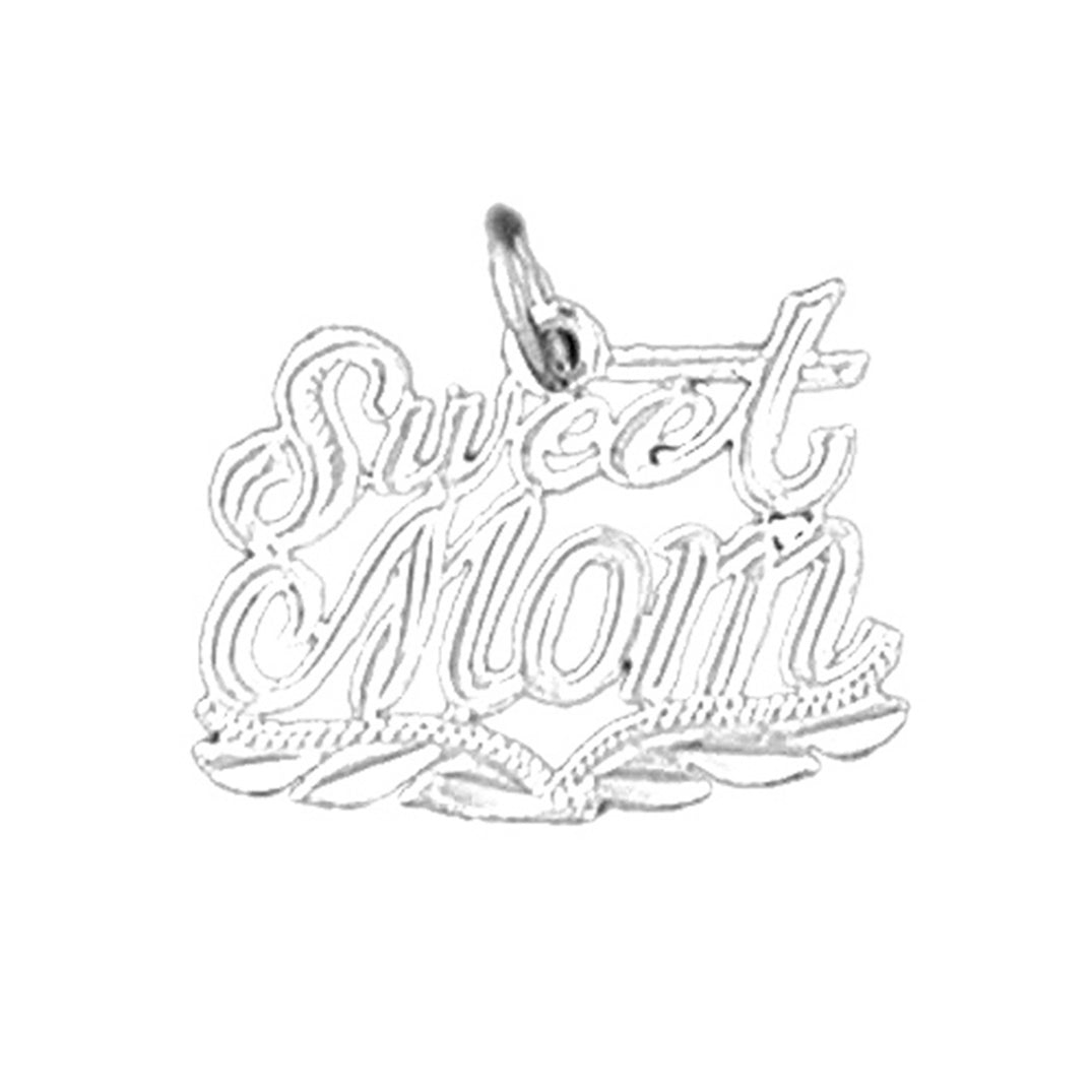 14K or 18K Gold Sweet Mom Pendant