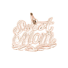 14K or 18K Gold Sweet Mom Pendant