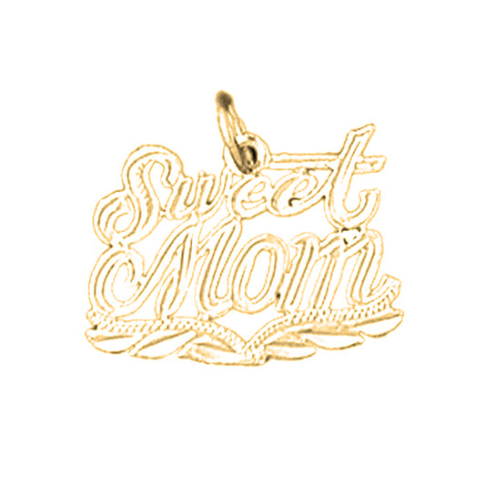 14K or 18K Gold Sweet Mom Pendant
