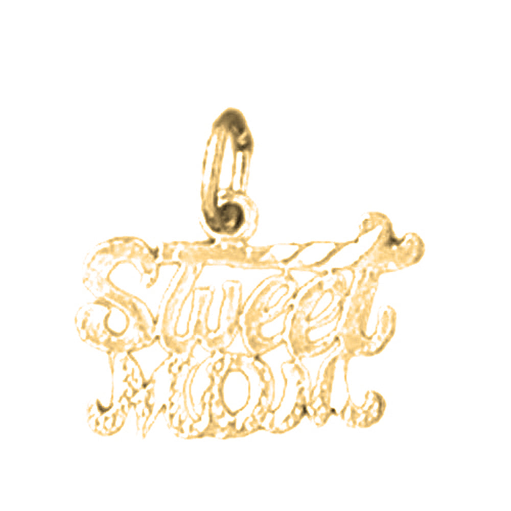 14K or 18K Gold Sweet Mom Pendant