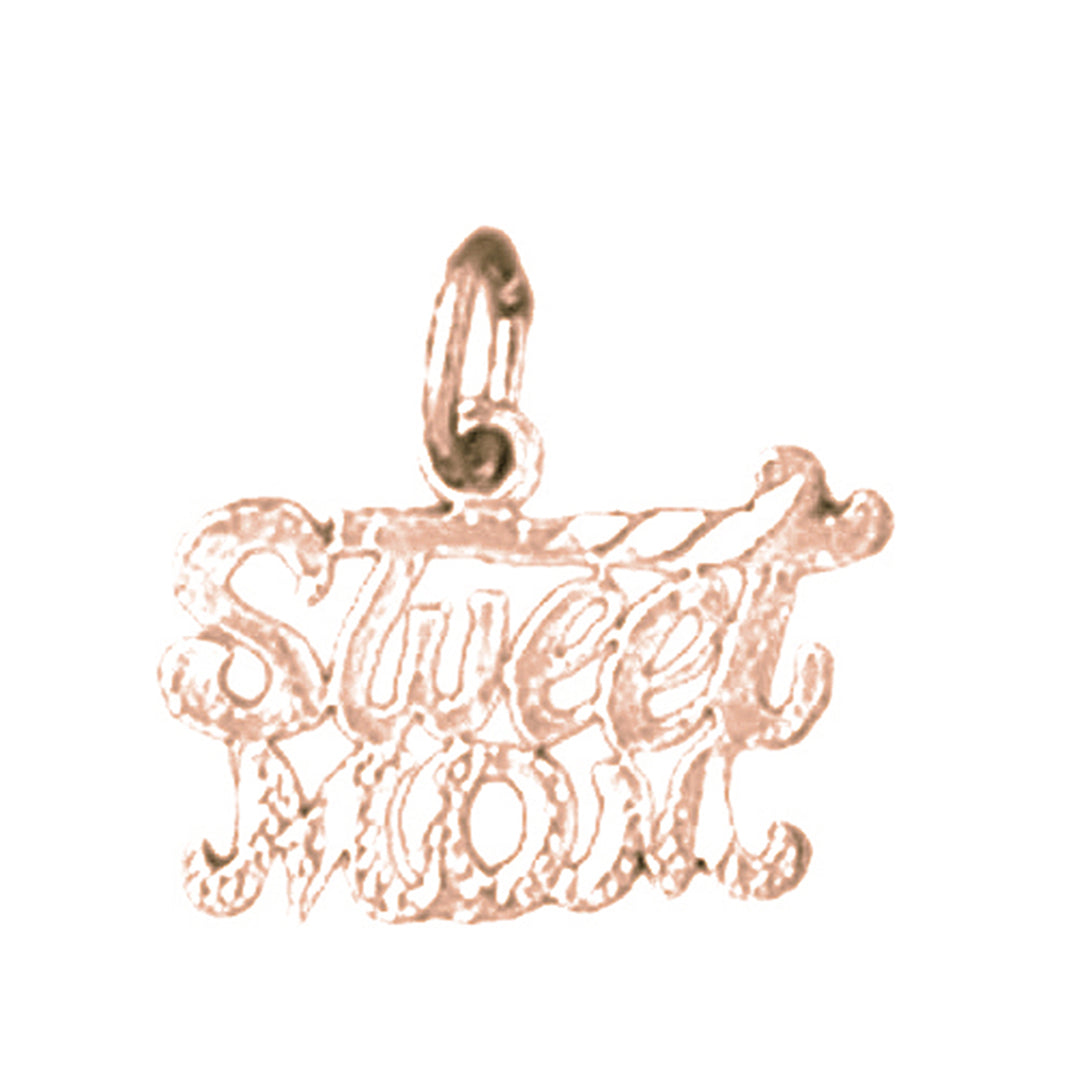 14K or 18K Gold Sweet Mom Pendant