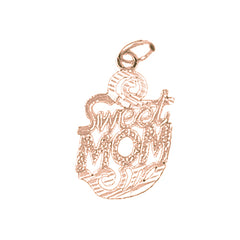 14K or 18K Gold Sweet Mom Pendant
