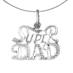 14K or 18K Gold Super Dad Pendant
