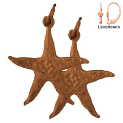 14K or 18K Gold Starfish Earrings