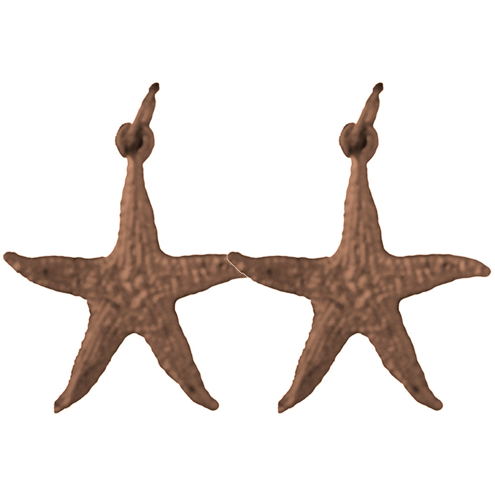 14K or 18K Gold 23mm Starfish Earrings