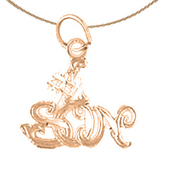 Kostbarer Babyanhänger aus 14 Karat oder 18 Karat Gold