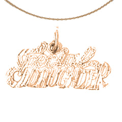 Colgante especial para hija en oro de 14 quilates o 18 quilates