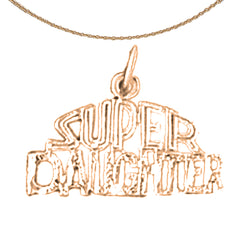 Colgante Súper Hija de Oro de 14K o 18K