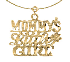14K or 18K Gold Mommy's Little Girl Pendant